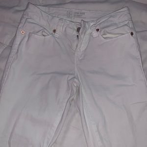 White Low Rise Skinny Jeans